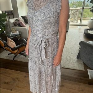 Christy Lynn sheer silk chiffon ice blue dress.